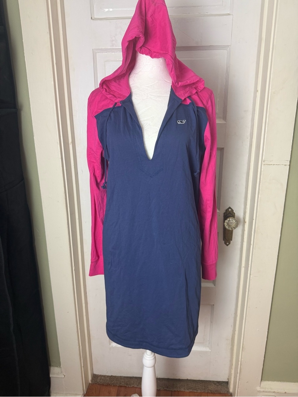 Vineyard Vines Colorblock Hooded Cover-Up Dress